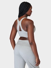 Sweaty Betty Light Grey Marl Gaia Yoga Bra - Image 2 of 7