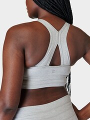Sweaty Betty Light Grey Marl Gaia Yoga Bra - Image 4 of 7