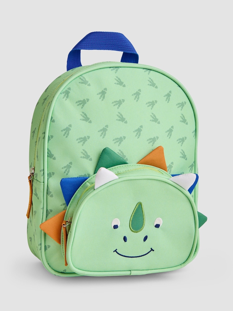 JoJo Maman Bébé Green Dino Character Backpack - Image 1 of 4