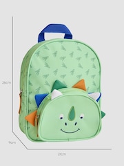 JoJo Maman Bébé Green Dino Character Backpack - Image 3 of 4
