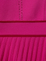Reiss Pink Sapna 4-9 yrs Knitted Contrast Stitch Dress - Image 5 of 5