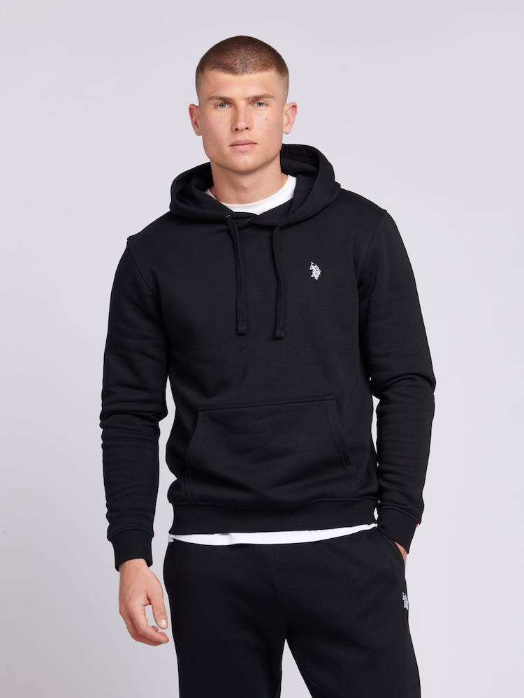 U.S. Polo Assn. Black Mens Classic Fit 100% Cotton Double Horsemen Hoodie - Image 1 of 6