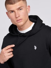 U.S. Polo Assn. Black Mens Classic Fit 100% Cotton Double Horsemen Hoodie - Image 2 of 6
