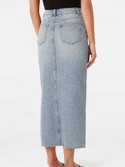 Forever New Blue 100% Cotton Tori Midaxi Denim Skirt - Image 4 of 5