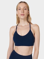 Sweaty Betty Navy Blue Mindful Flex Seamless Yoga Bra - Image 6 of 7