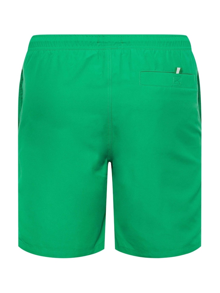 BadRhino Big & Tall Green Plain Swim Shorts - Image 4 of 4