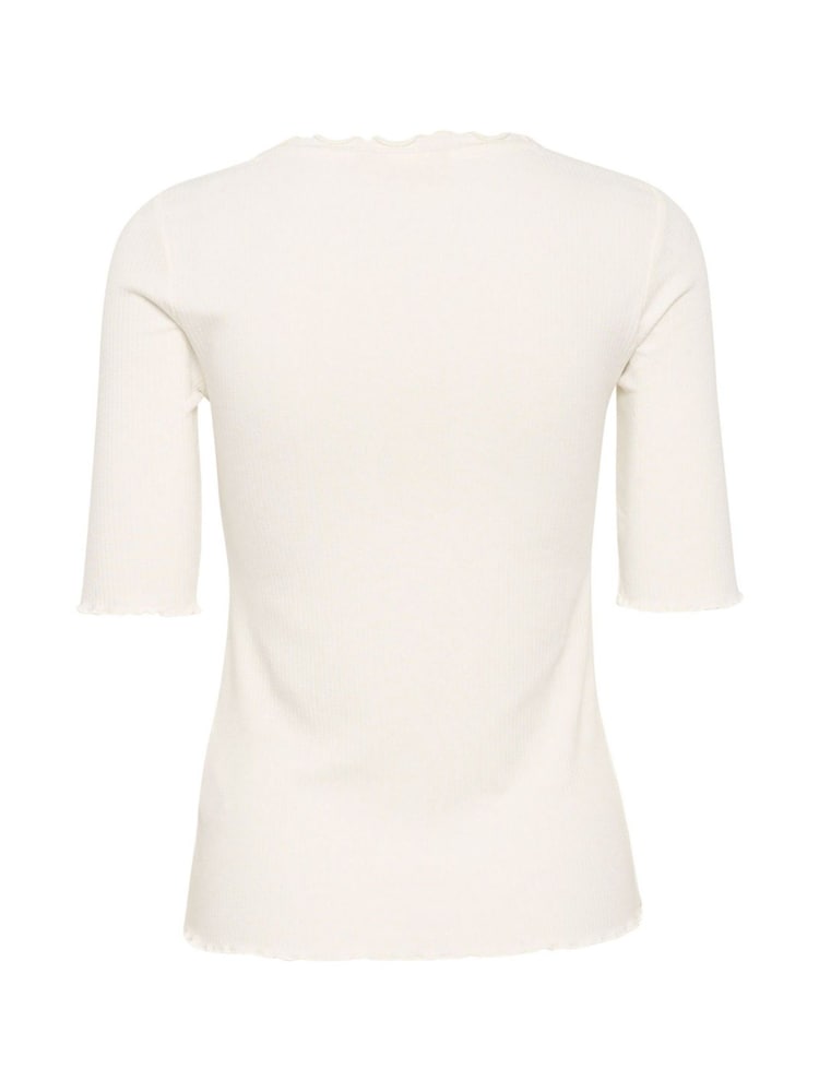 Cream Ribba Slim Fit Half Sleeve Top - Image 5 of 5