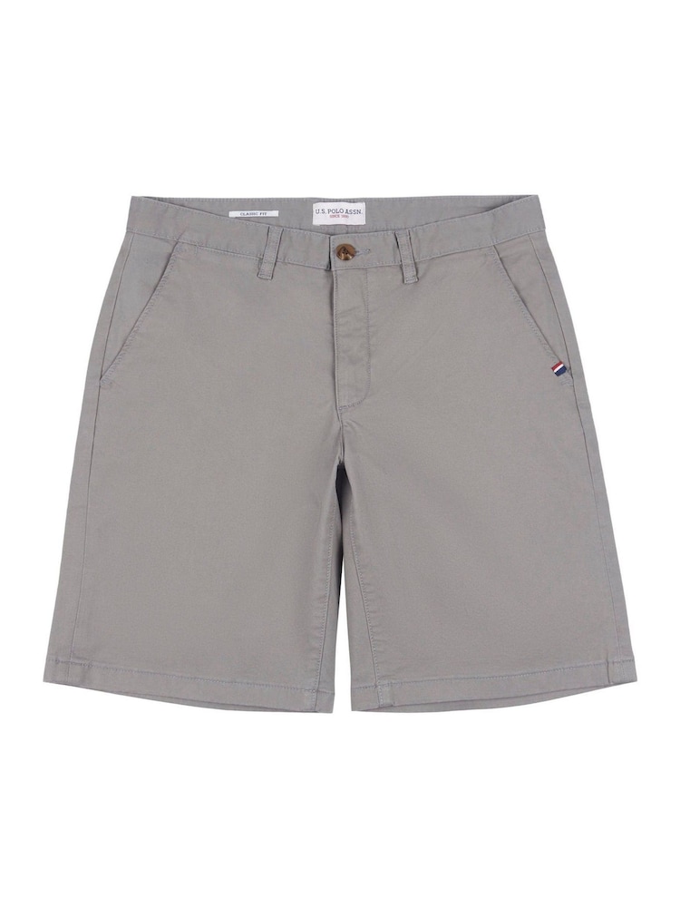 Grijs - U.S. Polo Assn. Classic Mens Chino Shorts - Image 7 of 9
