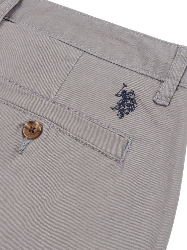 Сірий - U.S. Polo Assn. Класичні чоловічі шорти чинос - Image 9 of 9