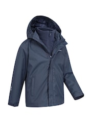 Mountain Warehouse Navy Kids Fell 3-In-1 Water Resistant Jacket - Image 2 of 5