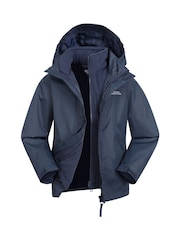 Mountain Warehouse Navy Kids Fell 3-In-1 Water Resistant Jacket - Image 3 of 5