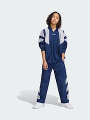 adidas Originals Blue Oversized Blocked Woven Track Top - Image 3 of 6