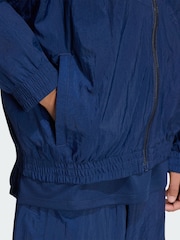 adidas Originals Blue Oversized Blocked Woven Track Top - Image 5 of 6