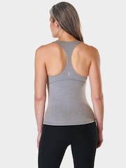Sweaty Betty Medium Grey Marl Super Soft Sleek Racerback Bra Tank - Image 2 of 7
