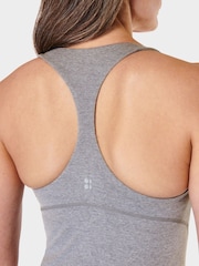 Sweaty Betty Medium Grey Marl Super Soft Sleek Racerback Bra Tank - Image 6 of 7