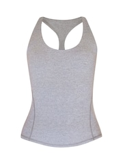 Sweaty Betty Medium Grey Marl Super Soft Sleek Racerback Bra Tank - Image 7 of 7