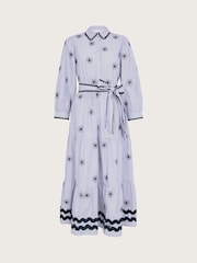 Monsoon Blue 100% Cotton Adira Shirt Dress - Image 6 of 6