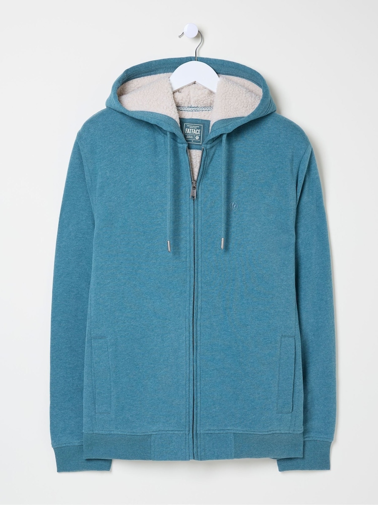 FatFace Brooke Teal Blue Hoodies - Image 5 of 5