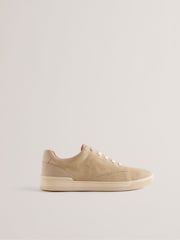 Ted Baker Natural Brentfd Leather Suede Cupsole Shoes - Image 1 of 5