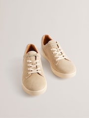 Ted Baker Natural Brentfd Leather Suede Cupsole Shoes - Image 2 of 5