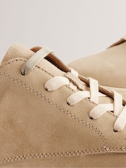 Ted Baker Natural Brentfd Leather Suede Cupsole Shoes - Image 4 of 5
