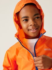 Regatta Orange Kids Waterproof Pack It Jacket III - Image 4 of 9