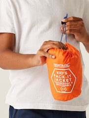 Regatta Orange Kids Waterproof Pack It Jacket III - Image 6 of 9