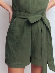 Boden Green Rosa Double Cloth Playsuit - Image 2 of 5