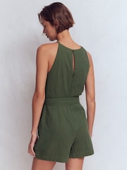 Boden Green Rosa Double Cloth Playsuit - Image 3 of 5