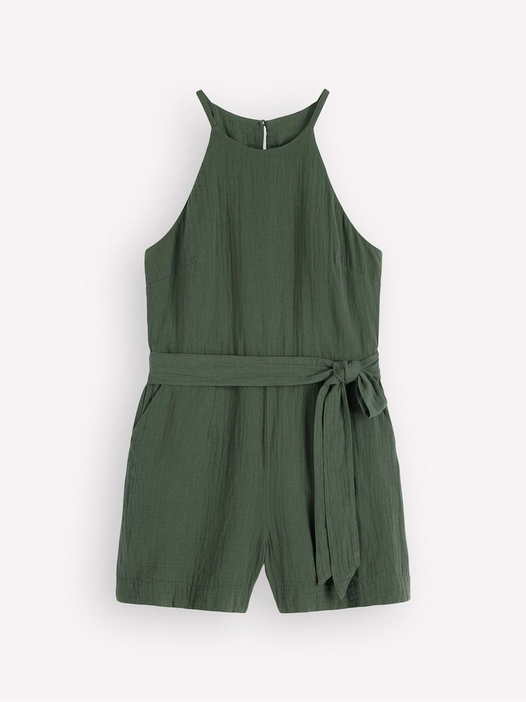 Boden Green Rosa Double Cloth Playsuit - Image 5 of 5 Boden Green Rosa Double Cloth Playsuit - Image 5 of 5