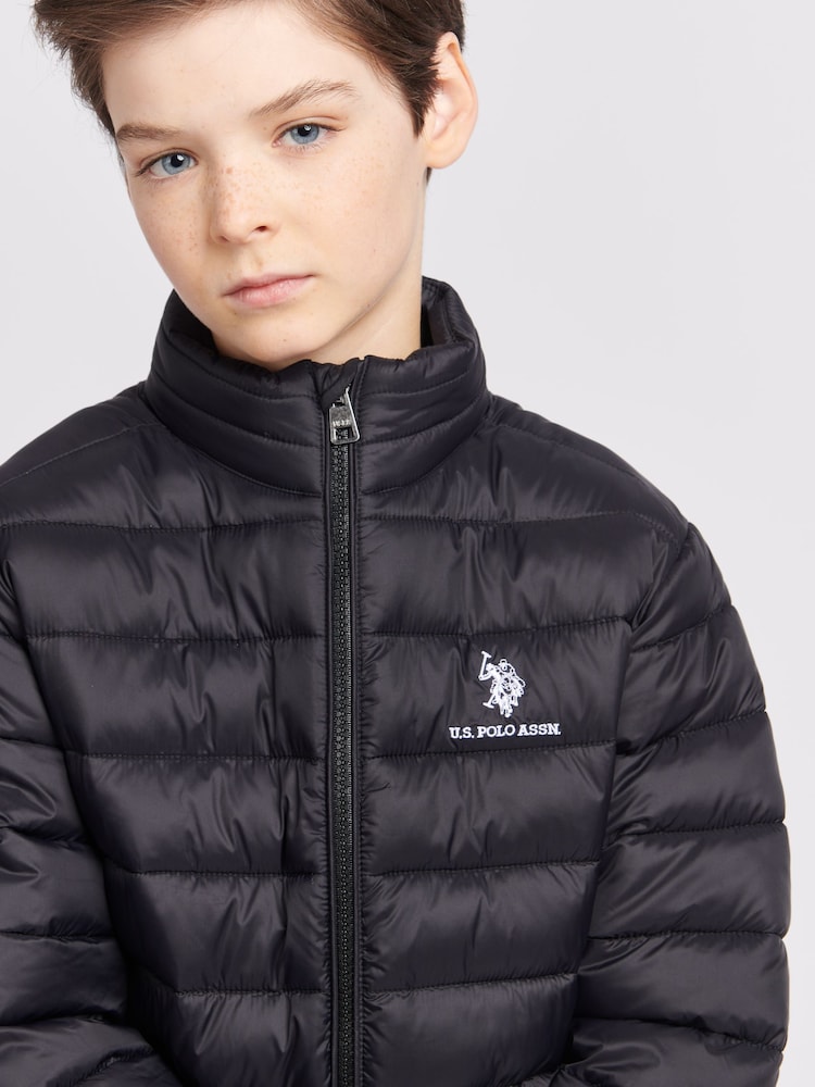 U.S. Polo Assn. Black Lightweight Boys Bound Quilted Jacket - Image 2 of 9