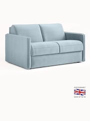 Jay-Be Brushed Twill Sky Blue Slim 2 Seater Sofa Bed - Image 2 of 6