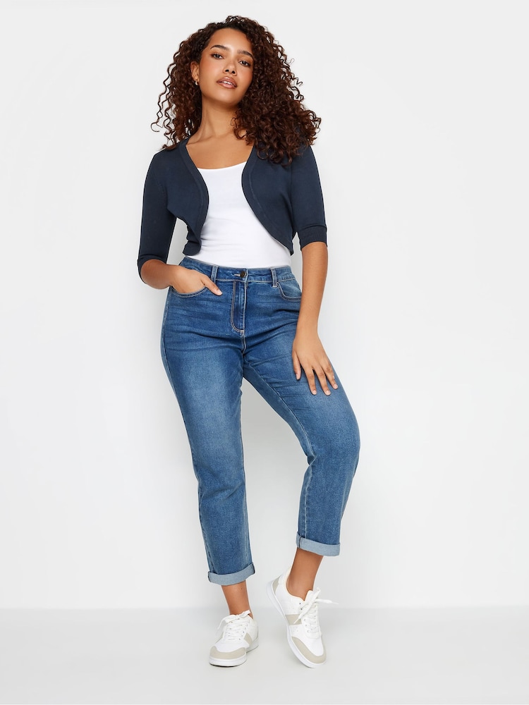 M&Co Blue Cropped Cardigan - Image 2 of 4