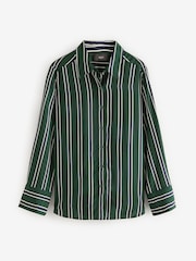 Green Stripe Viscose Blend Long Sleeve Shirt - Image 5 of 7