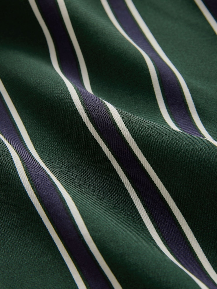 Green Stripe Viscose Blend Long Sleeve Shirt - Image 7 of 7