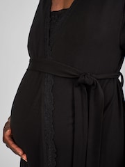 JoJo Maman Bébé Black Maternity Lace Robe - Image 5 of 5