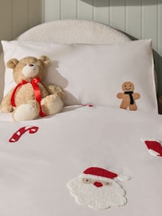 Santa & Friends Tufted Christmas Duvet Cover and Pillowcase Set - Image 3 of 6