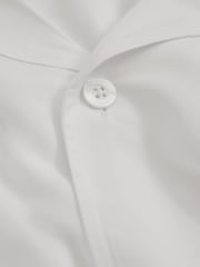 Reiss White Valbonne Reiss | Ché Cuff Detail Cuban Collar Shirt - Image 4 of 5