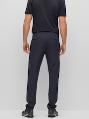 BOSS Dark Blue Slim Fit Stretch Cotton Chino Trousers - Image 4 of 5