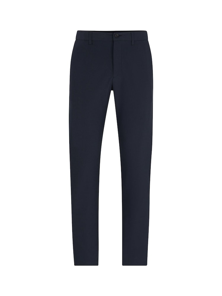 BOSS Dark Blue Slim Fit Stretch Cotton Chino Trousers - Image 5 of 5