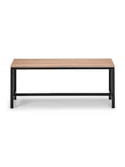 Julian Bowen Black Sonoma Oak Tribeca Bench - Image 4 of 5