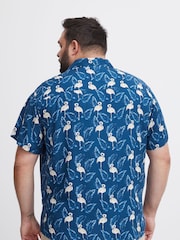 Blend Blue Printed Short Sleeve Shirt - Image 2 of 5