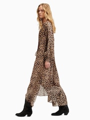 AllSaints Brown Jane Leppo Dress - Image 1 of 7
