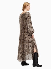 AllSaints Brown Jane Leppo Dress - Image 6 of 7