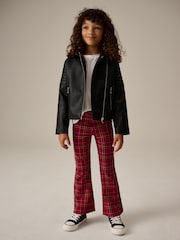 Red Check Flare Leggings (3-16yrs) - Image 2 of 8
