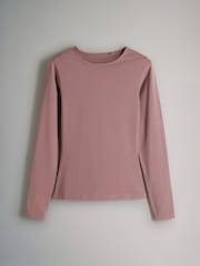 The Set Light Grey/Light Pink/Slate Grey/Cream/Mauve Pink 5 Pack Long Sleeve Crew Neck T-Shirts - Image 10 of 13