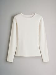 The Set Light Grey/Light Pink/Slate Grey/Cream/Mauve Pink 5 Pack Long Sleeve Crew Neck T-Shirts - Image 11 of 13