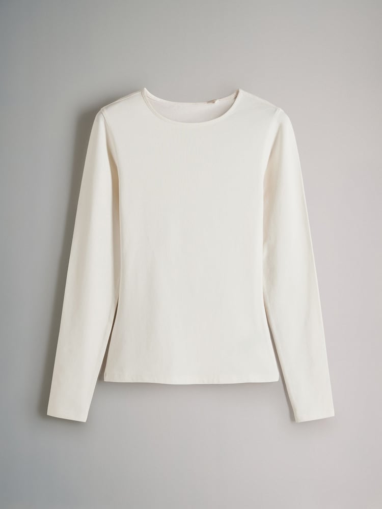 The Set Light Grey/Light Pink/Slate Grey/Cream/Mauve Pink 5 Pack Long Sleeve Crew Neck T-Shirts - Image 11 of 13