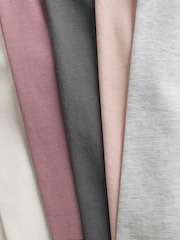 The Set Light Grey/Light Pink/Slate Grey/Cream/Mauve Pink 5 Pack Long Sleeve Crew Neck T-Shirts - Image 13 of 13
