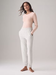 The Set Light Grey/Light Pink/Slate Grey/Cream/Mauve Pink 5 Pack Long Sleeve Crew Neck T-Shirts - Image 4 of 13